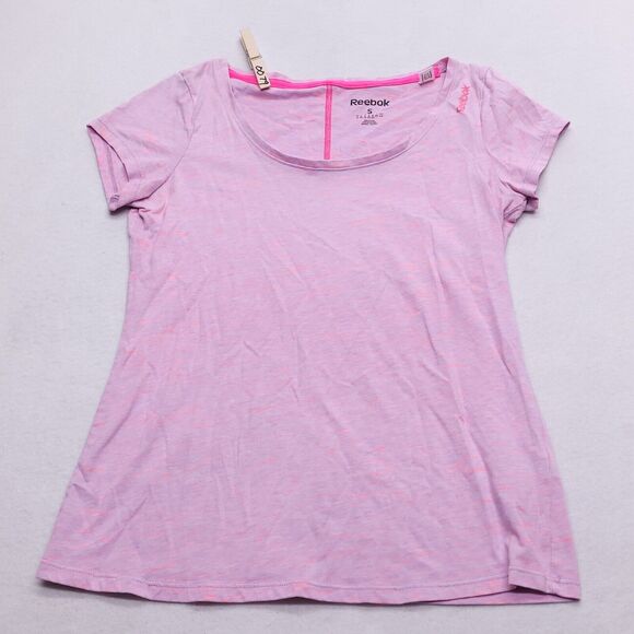 Reebok Pullover Active Short Sleeve T Shirt Womens Size Small S Pink - Picture 2 of 8